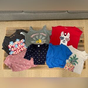 Girls Size 7 & 8 Gently Used Short Sleeve Shirt Bundle
